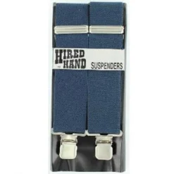 M&F - 54 Inch Adjustable Elastic Suspenders - Navy