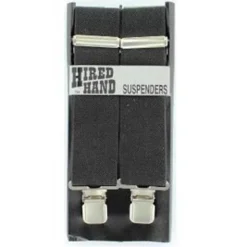 M&F - 48 Inch Adjustable Elastic Suspenders - Black