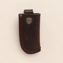 Ariat Distressed Double Stitched Brown Leather Knife Sheath
