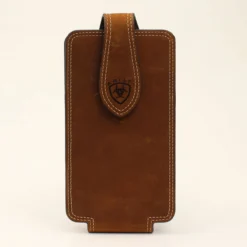 Ariat Brown Double Stitched Cell Phone Case