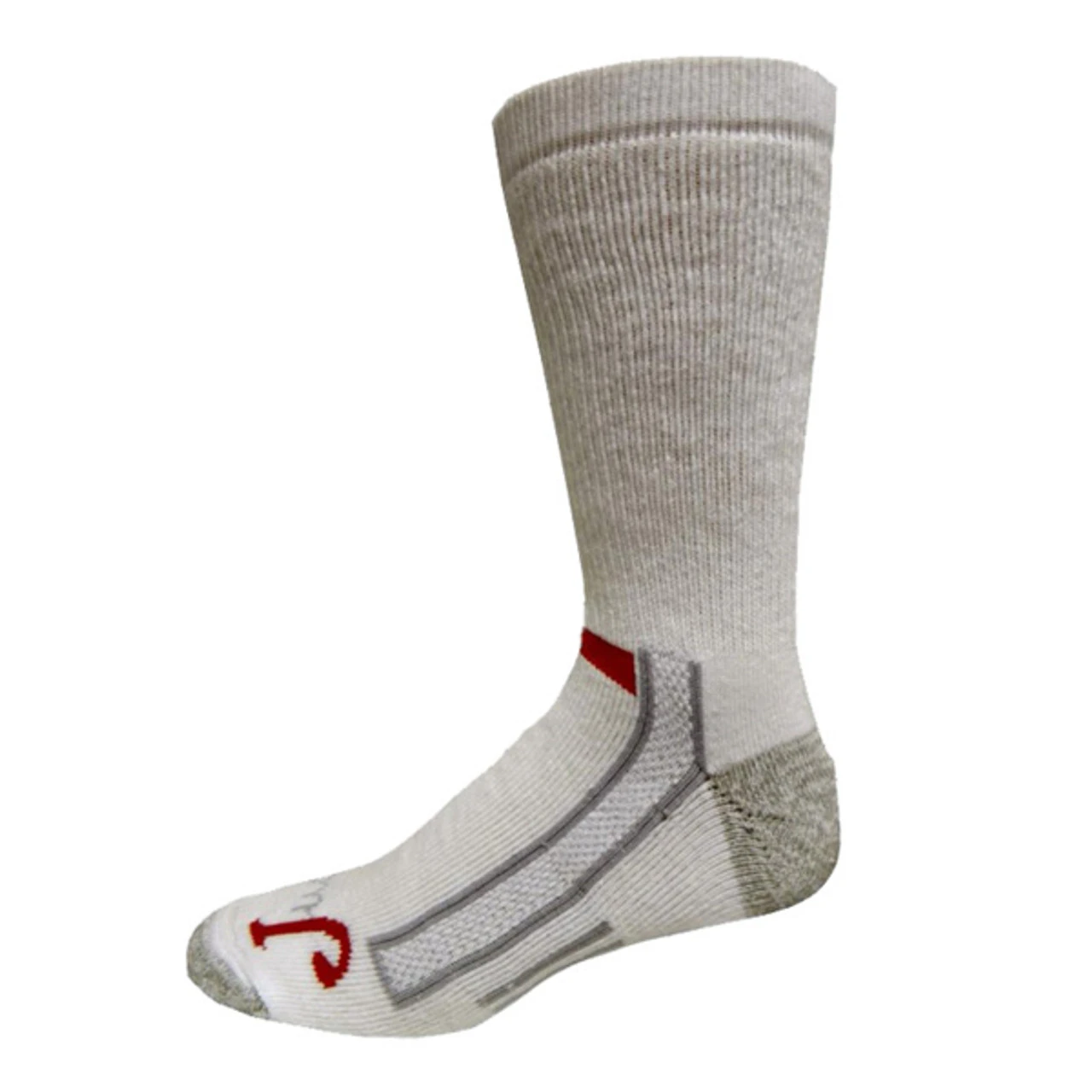 Justin Full Cushion Crew Sock - White 1 Justin Full Cushion Crew Sock - White