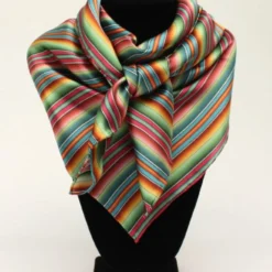 M&F Multi-Color Stripe Silk Wild Rag