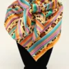 M&F Multi Color Stripes With Leopard Pattern Wild Rag