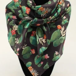 M&F Cactus Print Silk Wild Rag