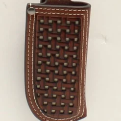 Ariat Leather Basket Weave Embossed Knife Sheath