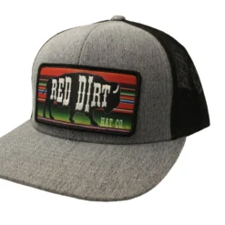 Red Dirt Hat Company Heather Grey And Black Serape Buffalo Tag