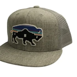 Red Dirt Hat Company Heather Grey/Grey Alamo Buffalo