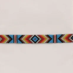 Twister Southwest Multi Colored Beads Strech Hatband