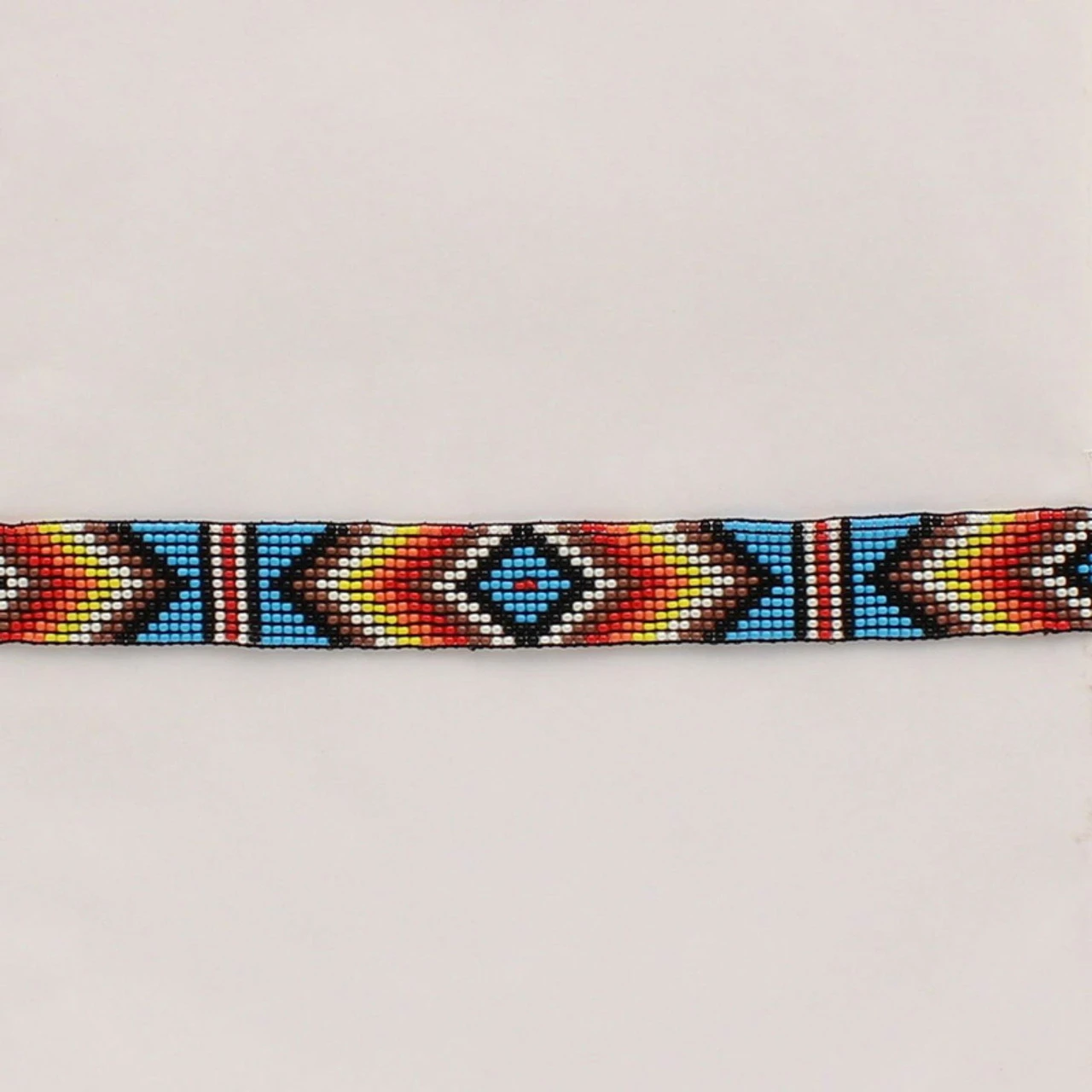 Twister Southwest Multi Colored Beads Strech Hatband 1 Twister Southwest Multi Colored Beads Strech Hatband