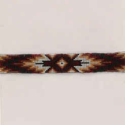Twister Southwest Brown Bead Strech Hatband