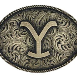 Montana Silversmiths The Yellowstone Y Filigree Oval Belt Buckle