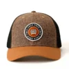 Cinch Brown Logo Patch Mesh Trucker Cap