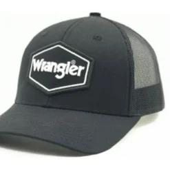 WRANGLER MEN'S DARK GREY/WHITE LOGO HAT