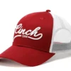 Cinch Mens Red And White Embroidered Logo Mesh Back Trucker Cap