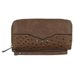 Trenditions Justin Ostrich Print Zip Wallet