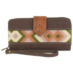 Trenditions Catchfly Textured Brow W/Tan Trim Wallet