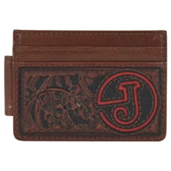 Trenditions Justin Card Wallet W/Tooled White Underlay Logo