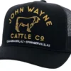 Hooey John Wayne Black/Gold Stitched Logo Snapback Ball Cap