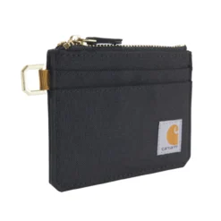Carhartt Womens Nylon Duck Zipper Card Wallet- Black
