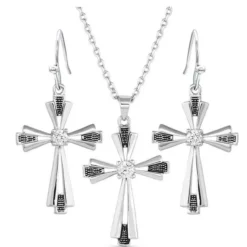 Montana Silversmiths Extended Faith Cross Jewelry Set