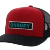 Hooey Men's "Lock-Up" Red/Black With Green/White 6 Panel Cap