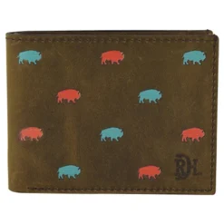 Red Dirt Hat Co Men's Bison Pattern Bi-Fold Card Case