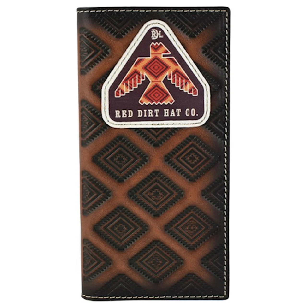 Red Dirt Hat Co Men's Thunderbird Logo Patch Rodeo Wallet 1 Red Dirt Hat Co Men's Thunderbird Logo Patch Rodeo Wallet
