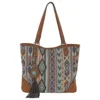 Justin Women's Jacquard Tote With Removable Key Fob