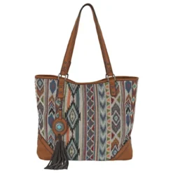 Justin Women's Jacquard Tote With Removable Key Fob