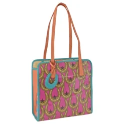 Catchfly Pink Horseshoe Print Tote