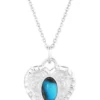 Montana Silversmiths Chiseled Heart Turquoise Necklace