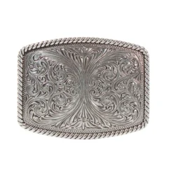 Nocona Mens Buckle With Floral Engraved Design