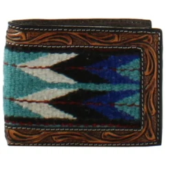 3D Mens Brown Bifold Wallet With Multicolor Arrow Design