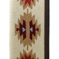Nocona Rodeo Style Wallet With Aztec Rug Fabric And Leather Border
