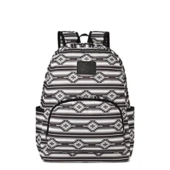 Ariat Black/White Striped Aztec Print Backpack