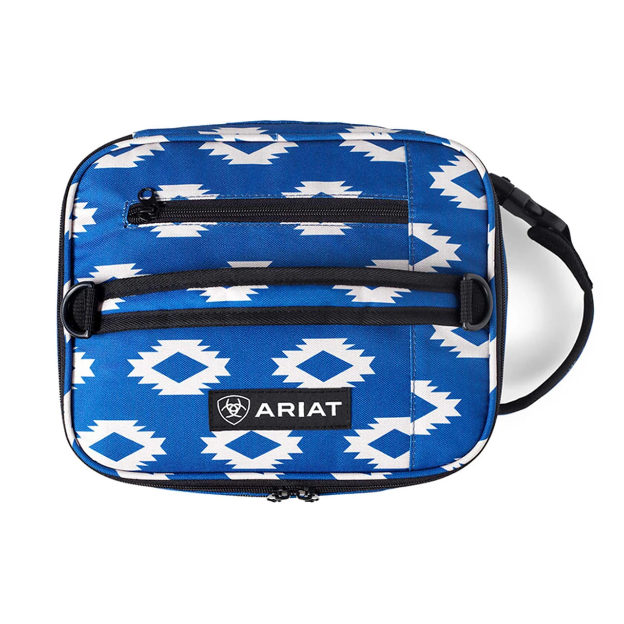 Ariat Blue/White Aztec Pattern Insulated Lunch Box 2 Ariat Blue/White Aztec Pattern Insulated Lunch Box - Image 2