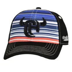 Cowboy Hardware Men's Black Cap With Blue Serape Print