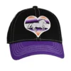 Cowgirl Hardware Girls Youth Black And Purple Cap With Desert Horse Logo