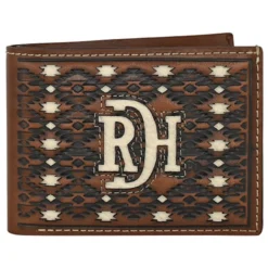 Red Dirt Hat Co Bifold Wallet Embossed W/Ivory Inlay