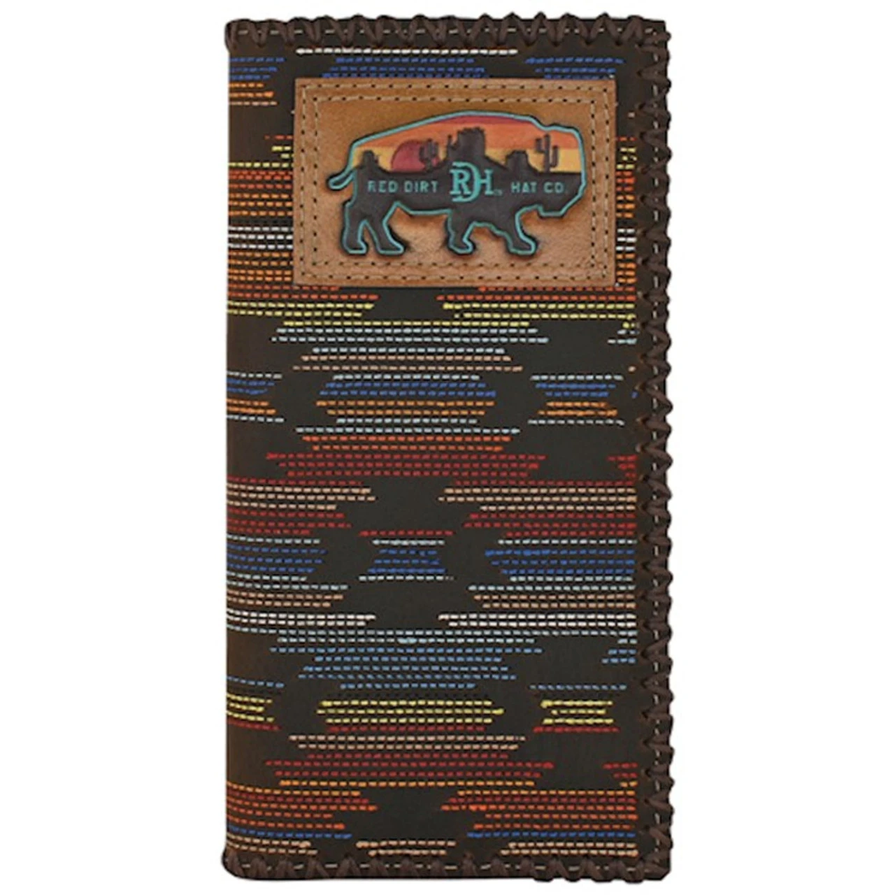 Red Dirt Hat Co Rodeo Wallet Multi Colored Stitched Serape 1 Red Dirt Hat Co Rodeo Wallet Multi Colored Stitched Serape