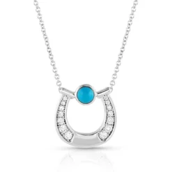 Montana Silversmiths Destined Luck Turquoise Crystal Necklace