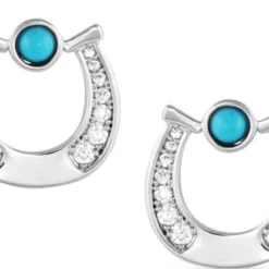 Montana Silversmiths Destined Luck Turquoise Crystal Earrings