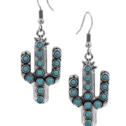 Montana Silversmiths Saguaro Turquoise Attitude Earrings