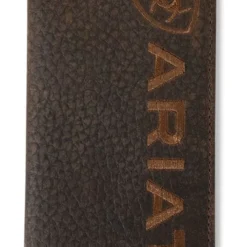 Ariat Men's Brown Bull Hide Leather Rodeo Wallet