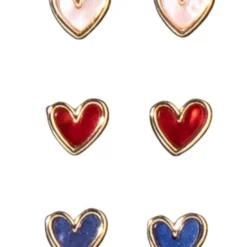Blazin Roxx Heart Shaped Ladies Earrings - Multi Colored