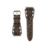 Nocona Women's Brown Floral Overlay Buck Laced IWatch Band - Large