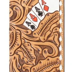 3D Men's Natural Hand Painted Ace Cards Rodeo Wallet