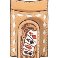 3D Men's Natural Hand Painted Ace Cards Money Clip Wallet