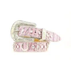 M&F - Kids Sparkle Belt With Horseshoes - Pink