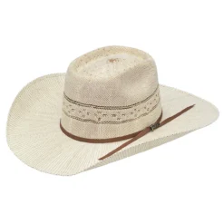 Twister Mens Ivory Bangora 2 Cord Band Cowboy Hat